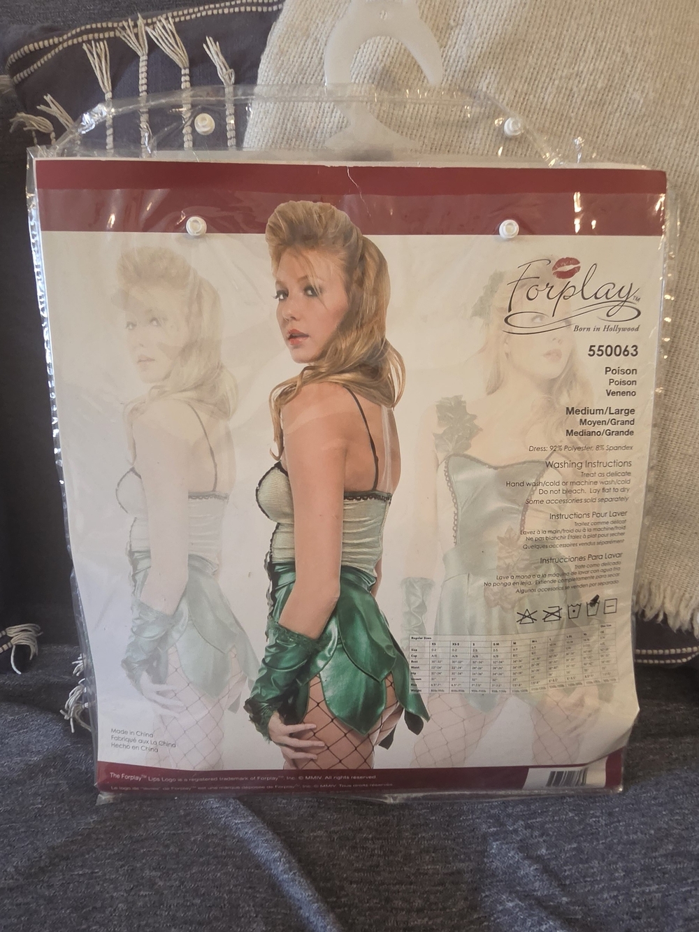 Forplay Green Satin Fairy Halloween Costume with Leaf Accents - Picture 2 of 3